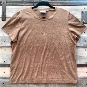 Hot Cotton Size Large Tshirt With Rhinestone Star